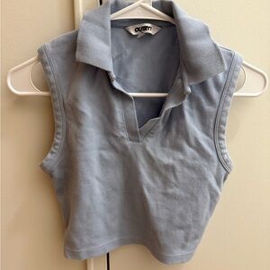Light Blue Sleeveless Women's Top